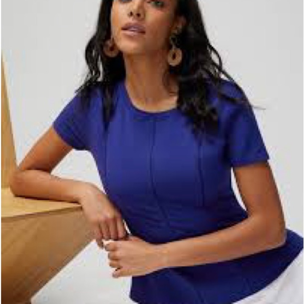 NWT white house black market bodice tee indigo